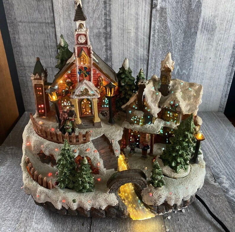 Fiber Optic Christmas Village Etsy
