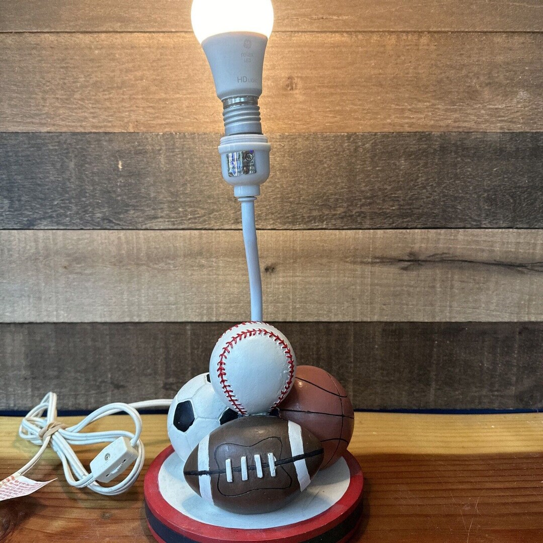Sport Lamp -baseball Soccer Football Basketball 12” - Etsy