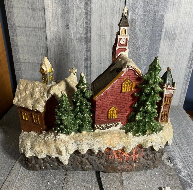 Fiber Optic Christmas Village Etsy