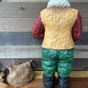 Grandeur Noel Collector’s Edition Fisherman Santa Set Fish Net Basket 21.5” Tall image 6