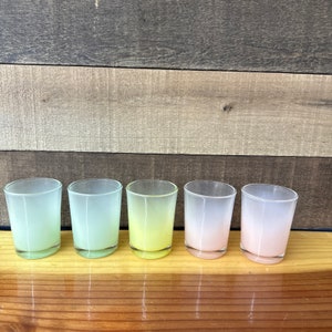 Vintage mcm Frosted shot glasses set of 5