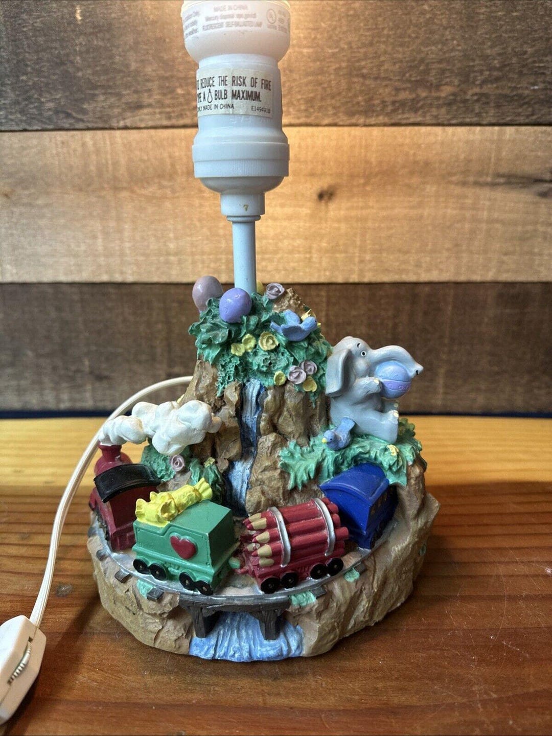 Elephant Train Table Lamp 9” Tall - Etsy