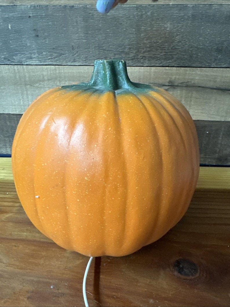 1995 Trendmasters Halloween Light up Pumpkin Jack O Lantern Foam ...