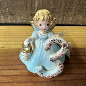 Vintage Josef Originals 3. Geburtstag Mädchen Engel Porzellanfigur Japan 3 &quot;Hoch