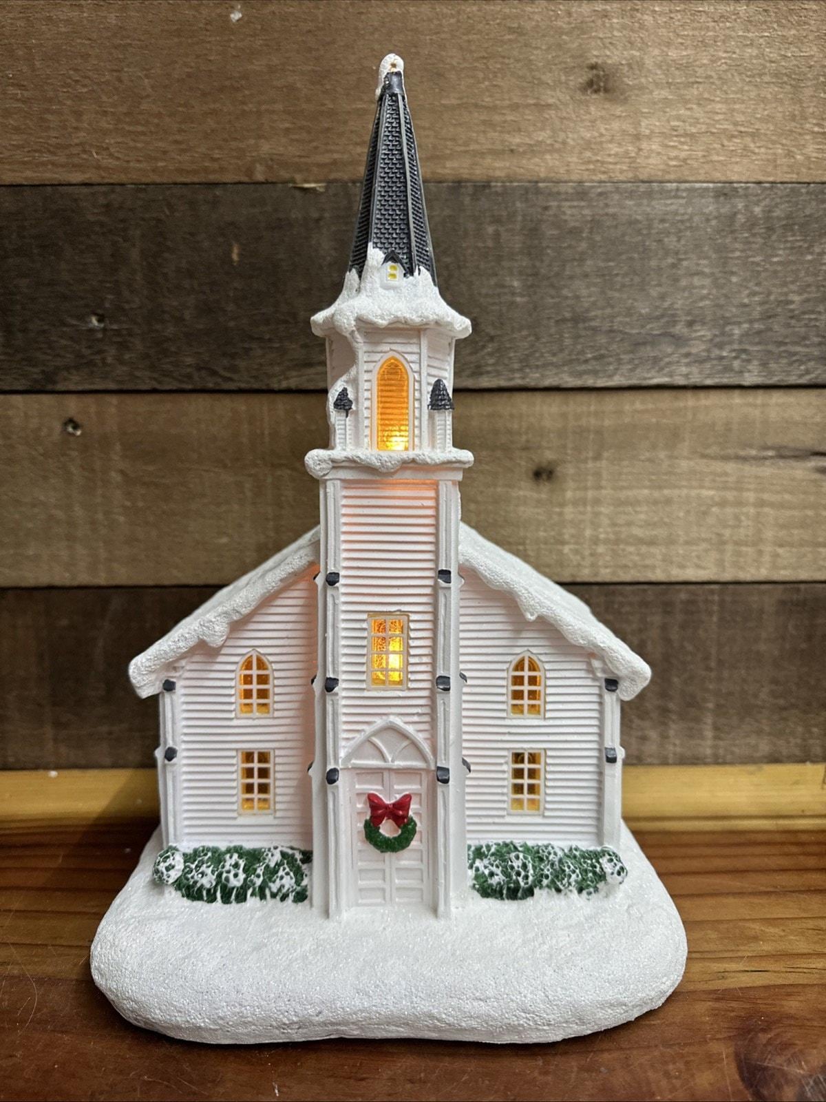 Vintage Christmas Light up Church - Etsy