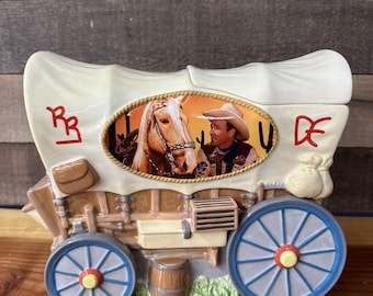 Roy Rogers, Trigger & Dale Evans Chuckwagon Cookie Jar Limited Edition with Box
