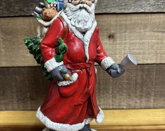 Vtg Scioto Molds 1983 Christmas Eve Santa Elves Tree Ceramic