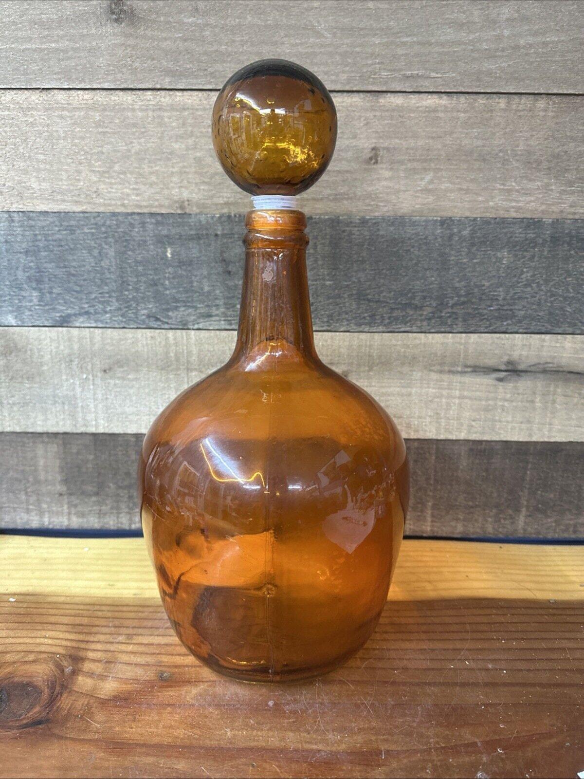 MCM Orange Art Glass Decanter and Stopper 15” Tall - Etsy Australia