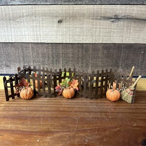 Halloween Fall Village Fence Set Of 2 -12” Long