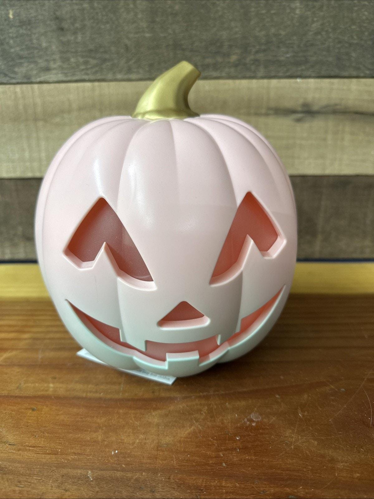 手彫りジャコランタン　ジャック Halloween Bullseye Jack -O- Lantern Pumpkin pink blue Ombre Color