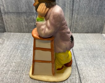 Emmett Kelly Jr Clown Leaning on Stool Figurine - Etsy