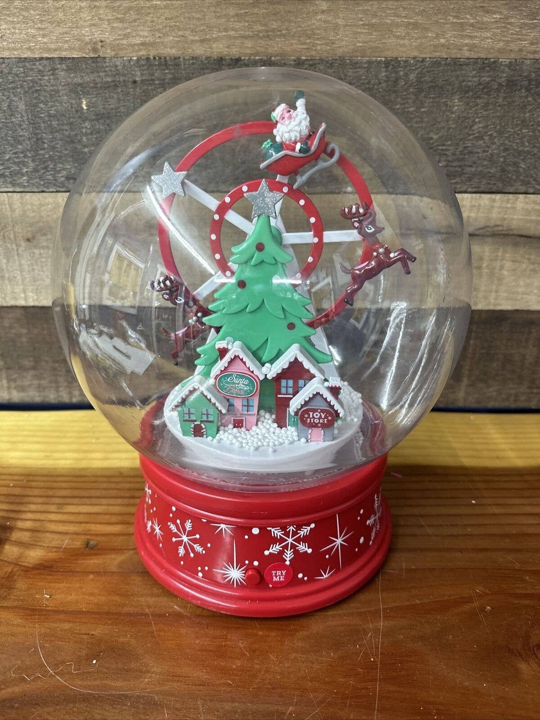 Gemmy Christmas Ferris Wheel Globe Music Motion/lights Etsy