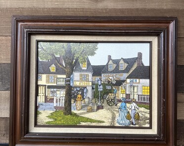 H.hargrove Framed Original Signed Sergraph Oil Painting General