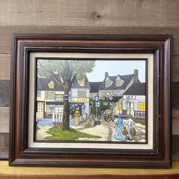 H.hargrove Framed Original Signed Sergraph Oil Painting General