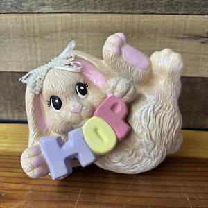 Vintage Holland Mold Bunny Hop Handpainted 7” Tall