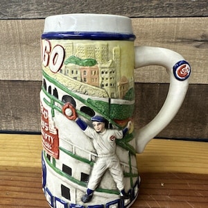 Chicago Cubs Wrigley Field Cooperstown Baseball Stein Stadium Series Number 2232
