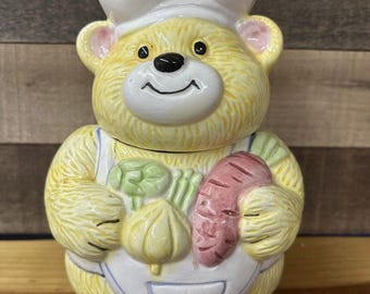 Momma Bear Cookie Jar With Glass Doll Eyes - Etsy