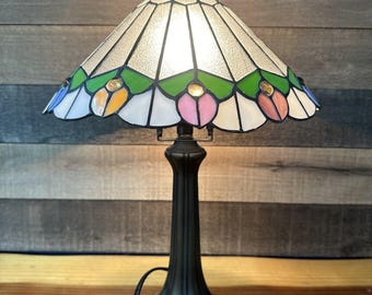 ヴィンテージ ティファニースタイル マルチカラー ステンドグラス