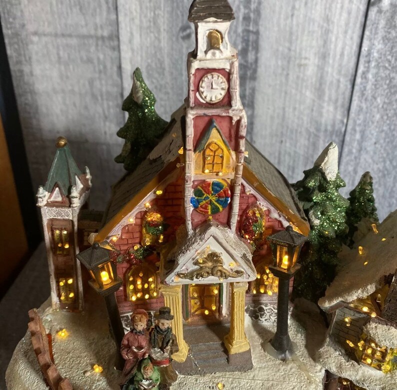 Fiber Optic Christmas Village Etsy