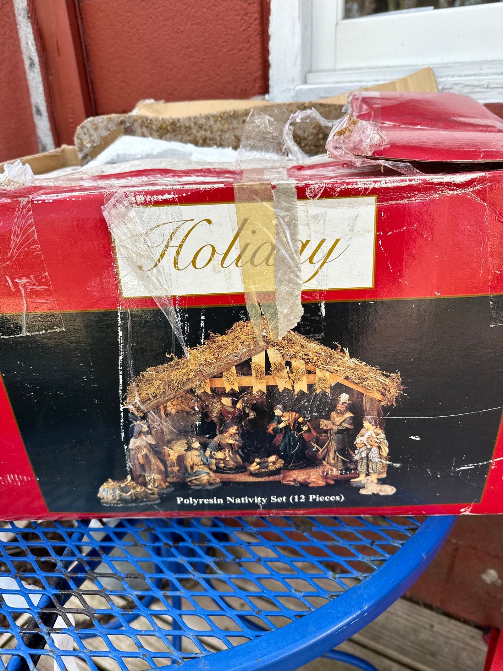 Holiday Polyresin Nativity Set 12 Pieces in Box - Etsy