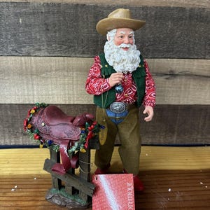 Possible Dreams Clothtique Santa Saddle Celebration In Box