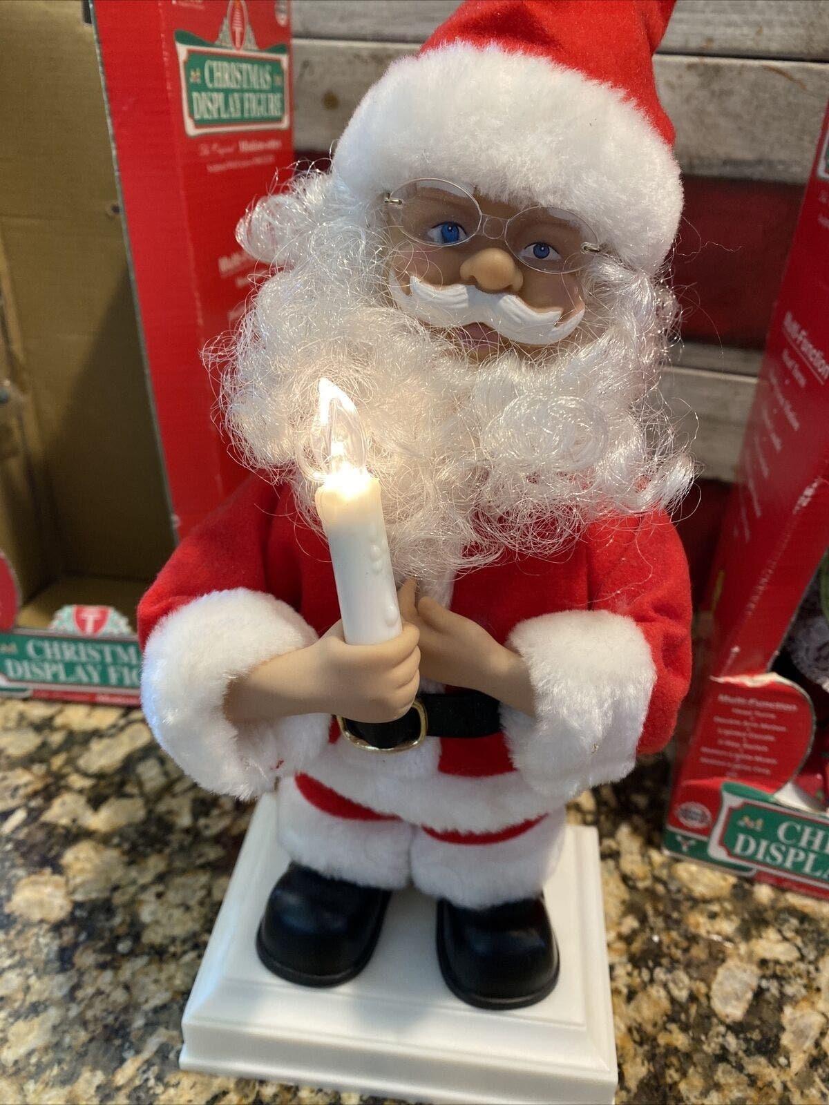 Mr. Mrs Santa Claus Lighted TELCO Motion-ettes Figures 1996