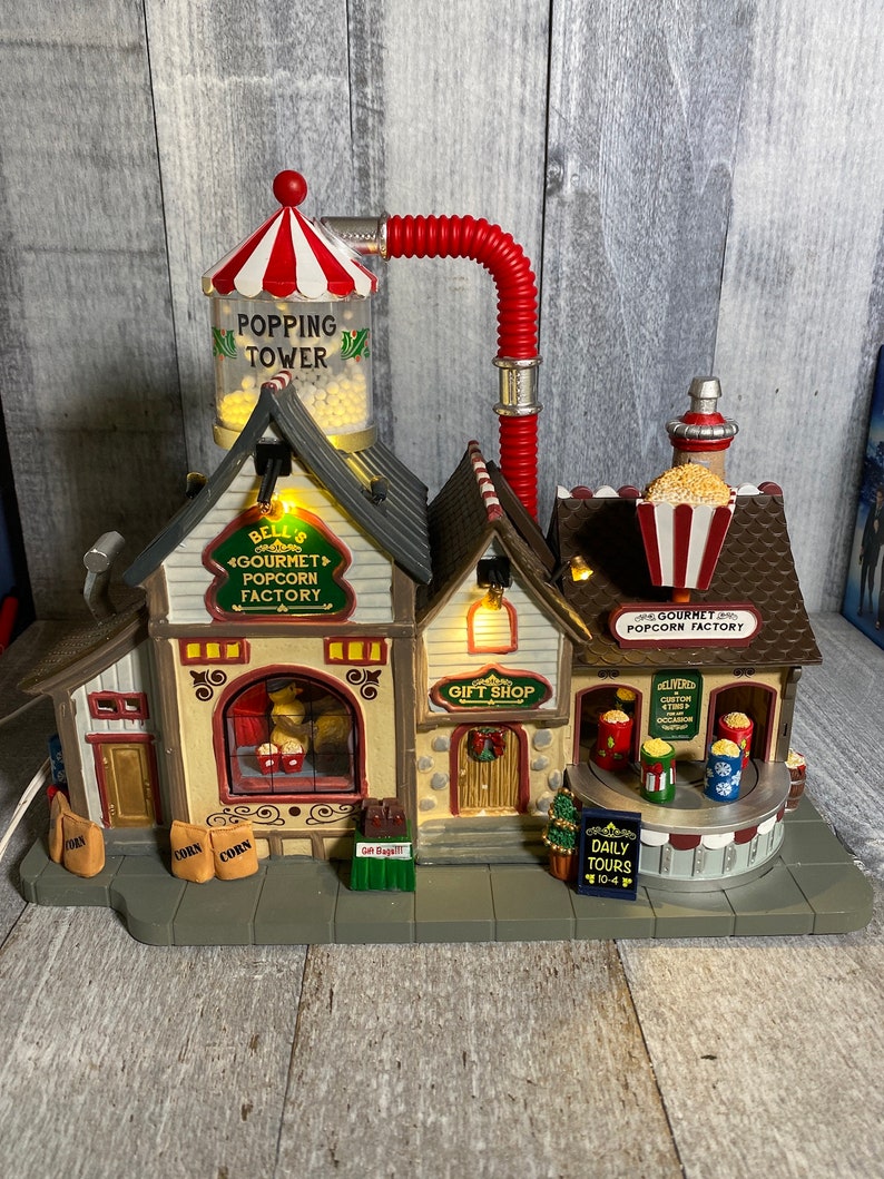 Lemax Bells Gourmet Popcorn Factory Etsy