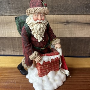 Vintage Possible Dreams Clothtique Santa 1999 Down The Chimney In Box