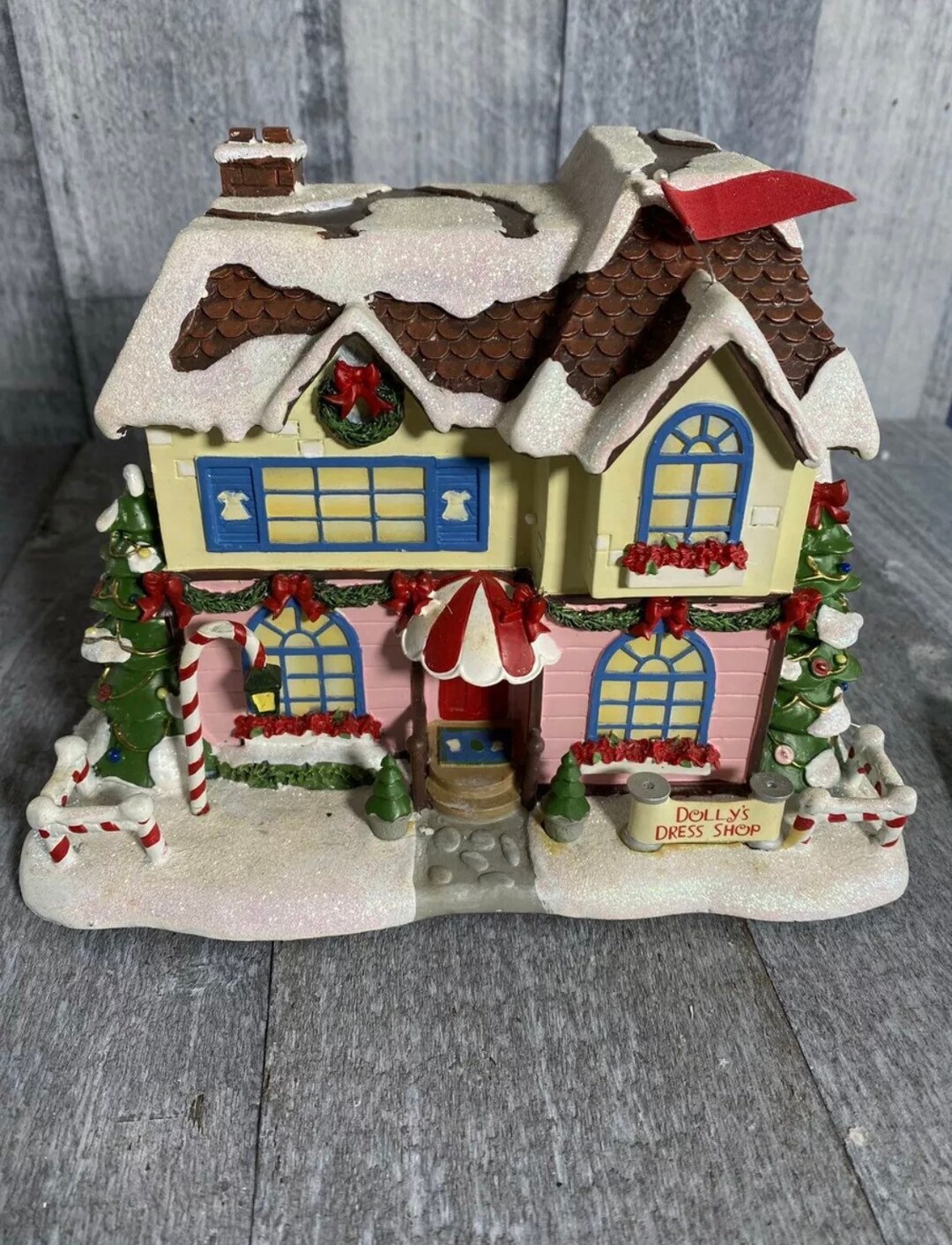 Rudolph Christmas Village Dollys Dress Shop Etsy