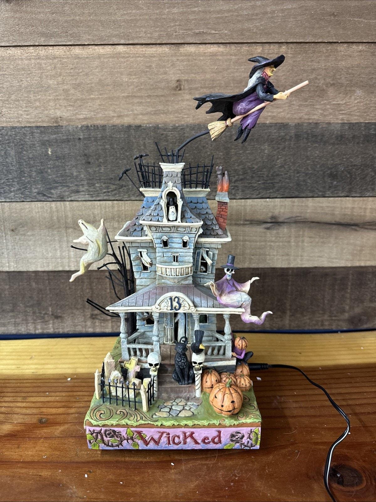 Jim Shore WICKED Deluxe Haunted House #4010356 With Sound/light in