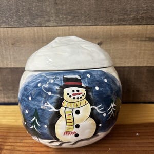 Snowman Cookie Jar The Great Indoors - In Box