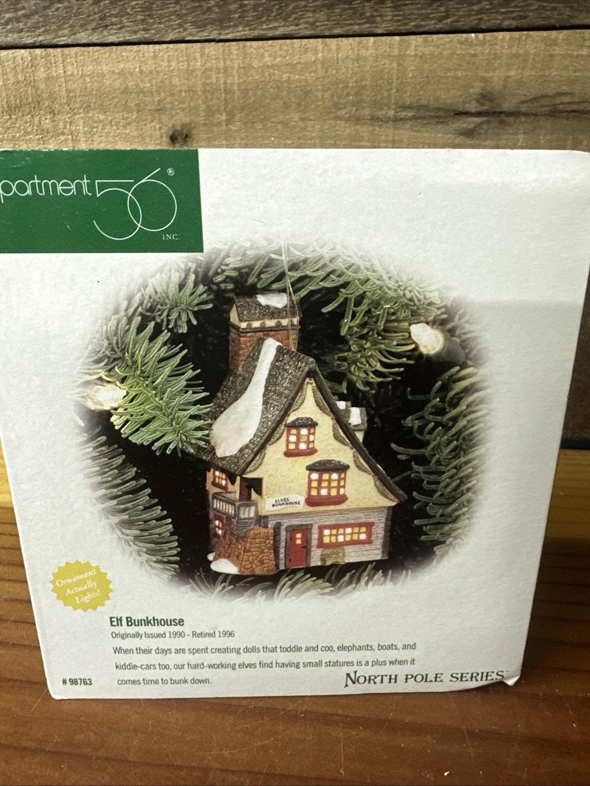 North Pole Series エルフのバンハウス Dept 56 Elf Bunkhouse Ornament North Pole Series In Box - Etsy 日本
