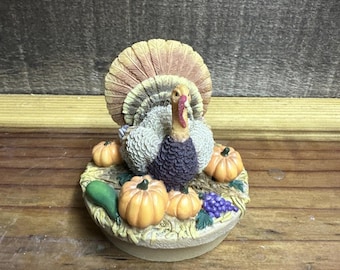 Our America Gift Candle Topper Thanksgiving Turkey Topper 3” In Box