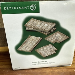 DEPT 56 Village Accessories Brick Path Set of Six Pcs #53136 In BOX Retired