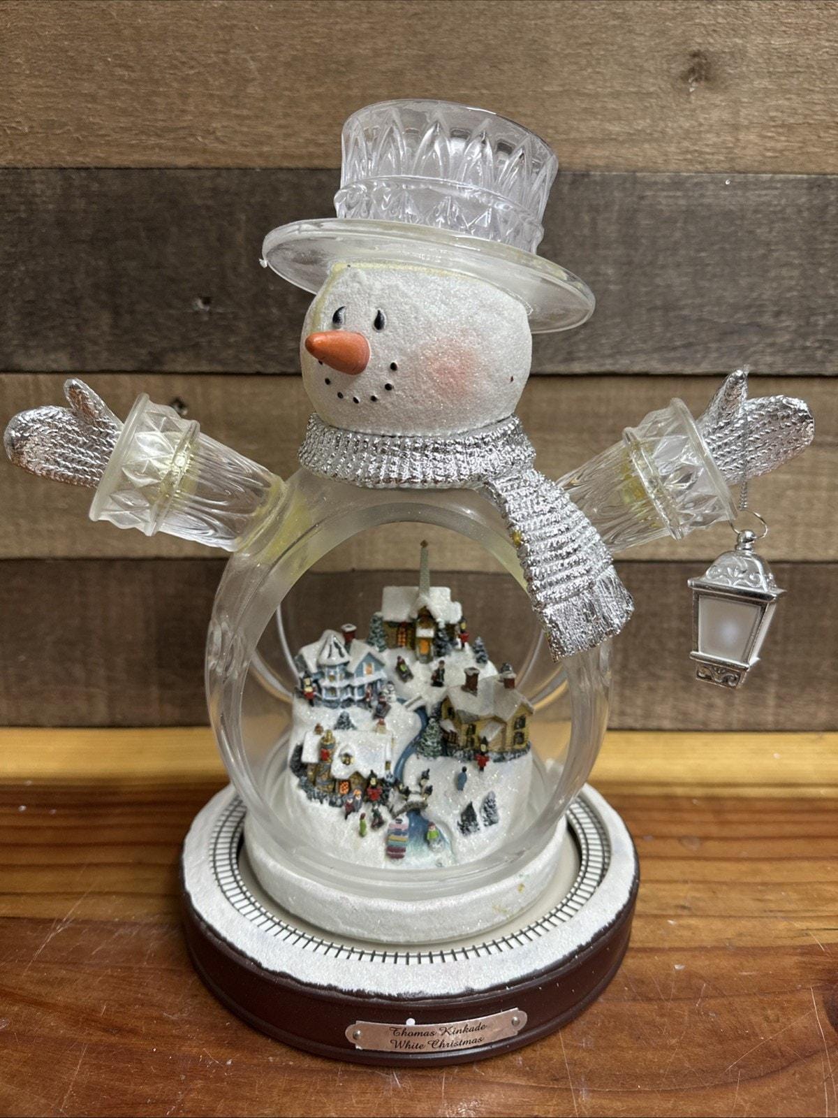 どんぐりアート♡ Xmasタペストリー＆White train ピンキーオブジェ Bradford Exchange Thomas Kinkade White Christmas Snowman Village