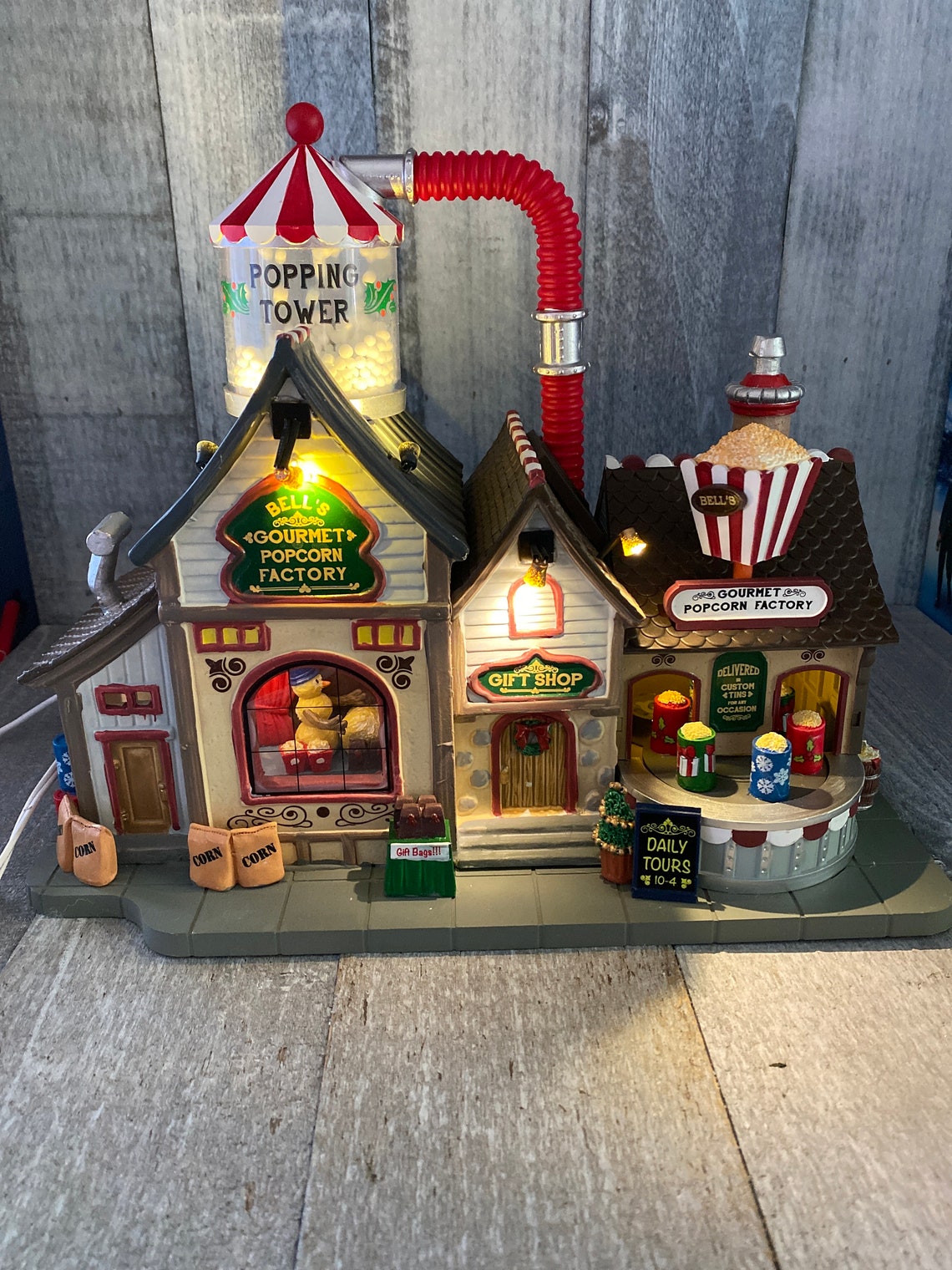 Lemax Bells Gourmet Popcorn Factory Etsy