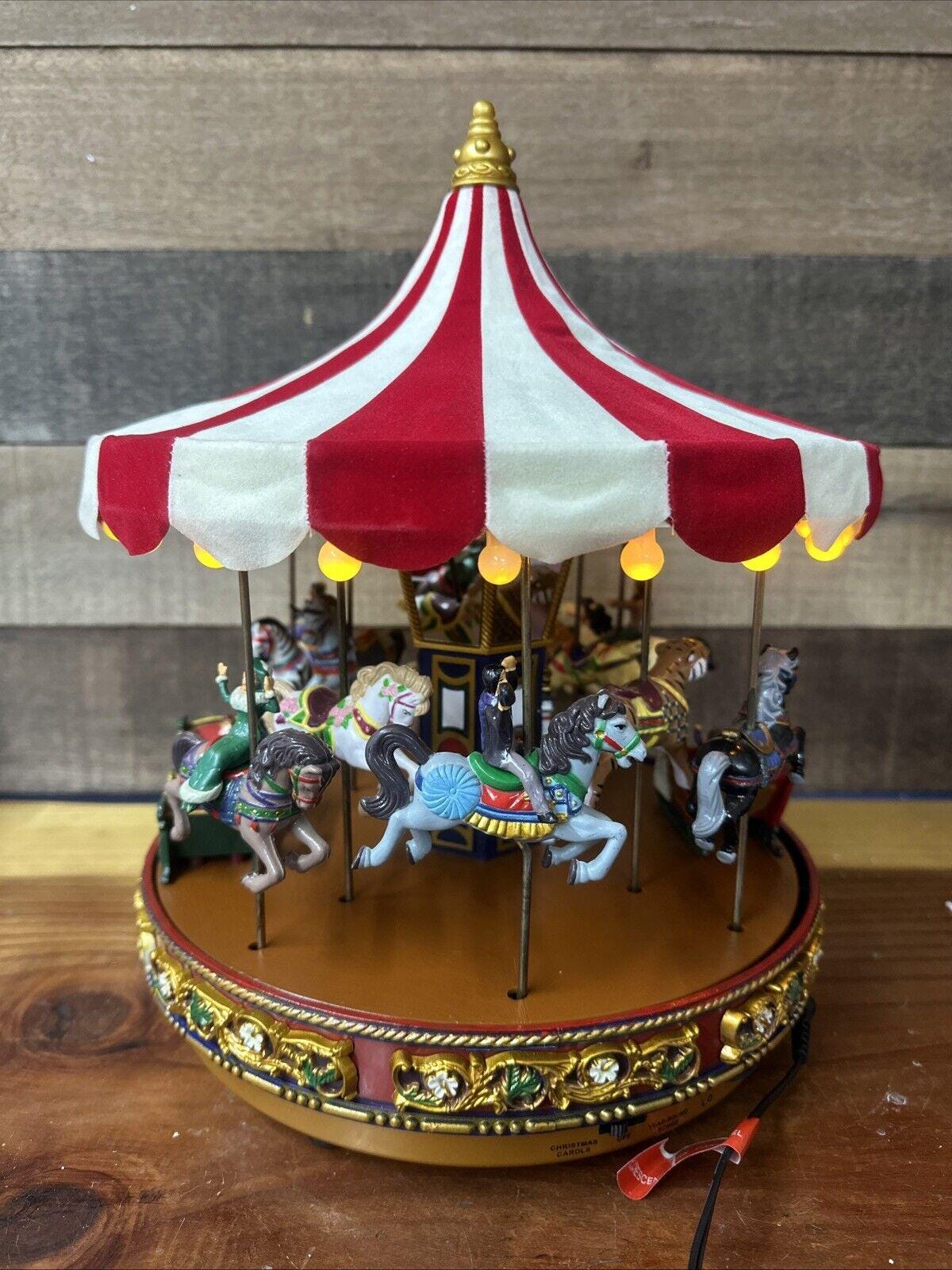 Mr. Christmas Gold Label Crescent Park Carousel Lighted Musical
