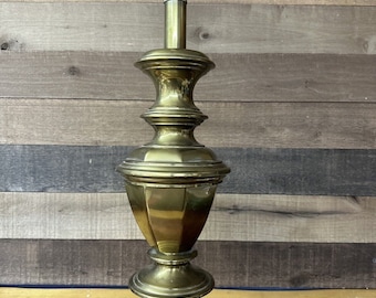 Stiffel Table Lamp Brass MCM Hollywood Regency Very Heavy 31”
