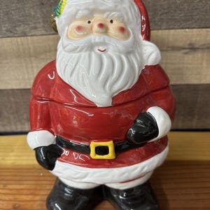 Vintage Ceramic Santa Claus Christmas Cookie Jar