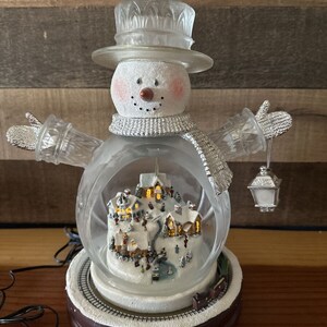 どんぐりアート♡ Xmasタペストリー＆White train ピンキーオブジェ Thomas Kinkade White Christmas Snowman Train by Bradford Exchange