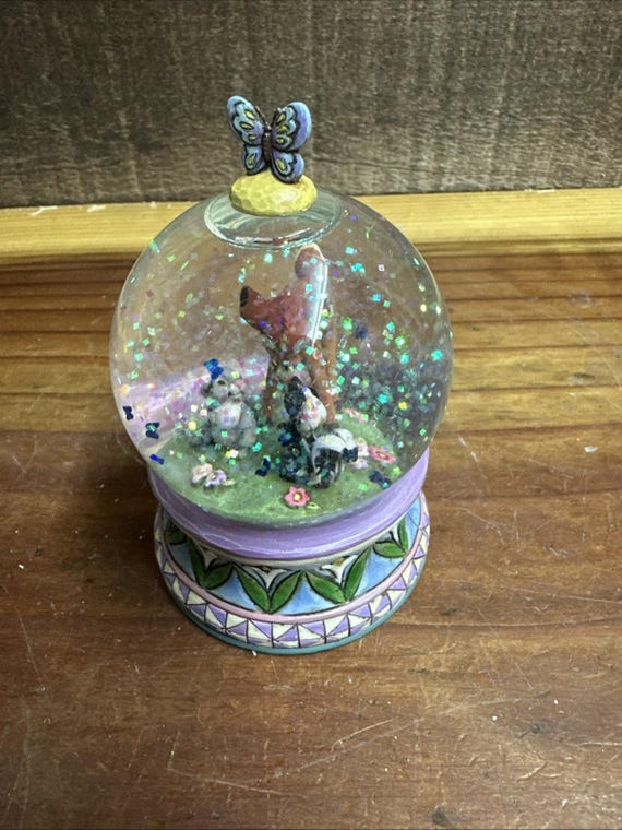 Disney Traditions Jim Shore Showcase Collection Bambi Snow Globe