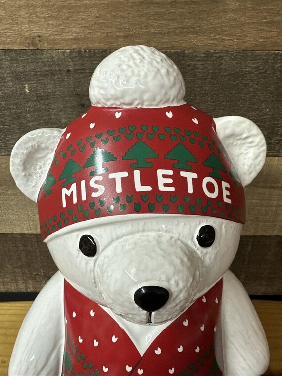 M’s BEARS モールベア　クリスマスBOX Marshall Fields Christmas Mistletoe Bear Cookie Jar Vintage Rare