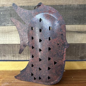Hanging Or Tabletop Metal Fish Tealight Holder