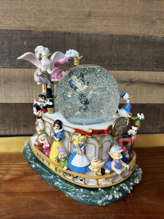 ディズニー ミッキーマウス スノードーム 船型 オルゴール Disney