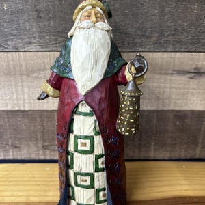 Jim Shore Heartwood Creek 2002 Santa With Lantern #105535 Enesco 11” In Box