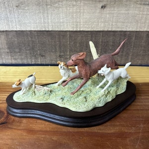 Schmid Lowell Davis Boys Night Out Limited Edition Dog Figurine -signed