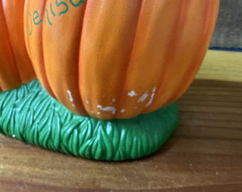 Vintage Halloween Ceramic Mold Pumpkin Anthropomorphic Jack O