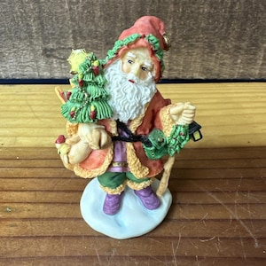 Vintage Bronson Collectibles Santa Figurine &quot;Yuleman from Denmark&quot; 1995 In Box