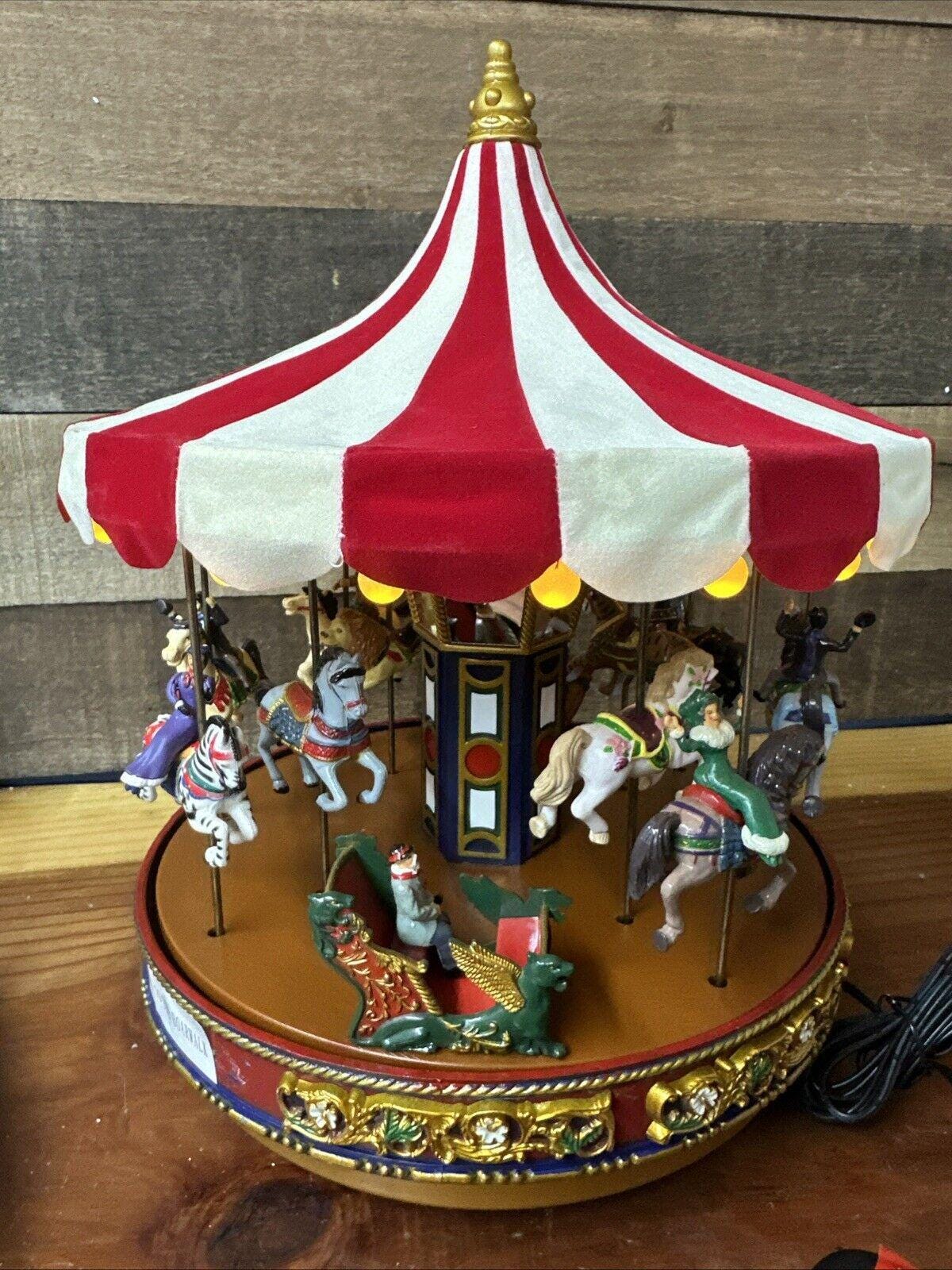 Mr. Christmas Gold Label Crescent Park Carousel Lighted