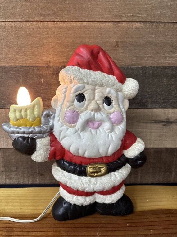 Bougie Décorative Père Noël Vintage – Pour Déco De Noël